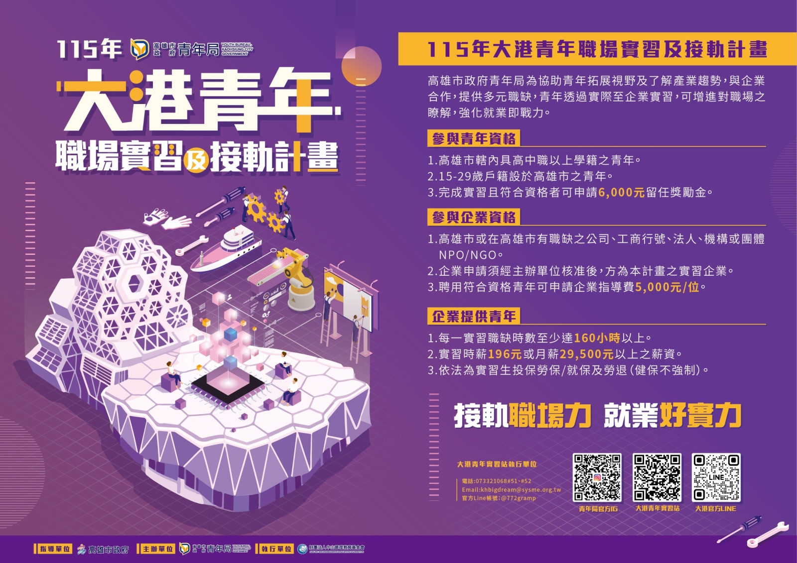 「115年大港青年職場實習及接軌計畫」EDM